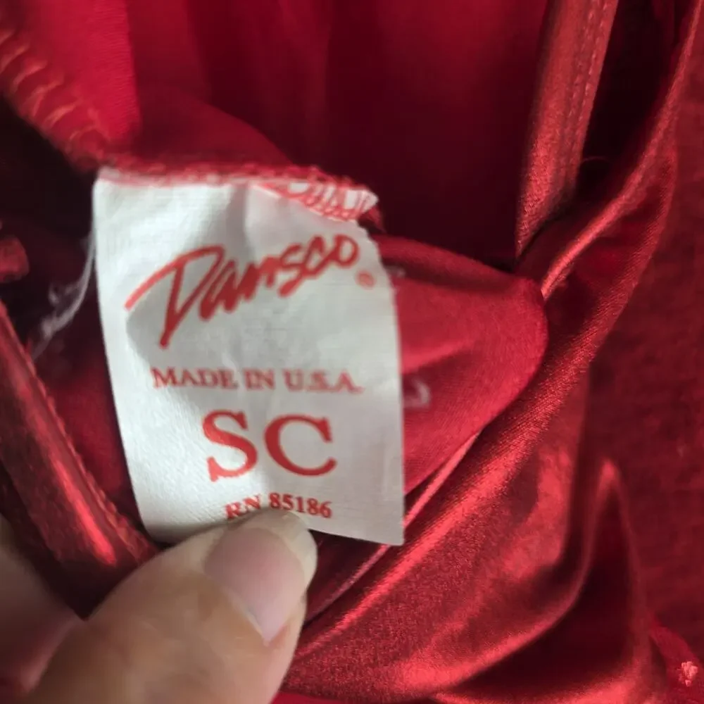 Dansco Girls SC Red Sequin Tutu Dance Costume Small Child Bow Hair Clip Included